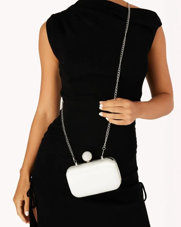 Accessories Billini Bags HANNA CLUTCH BAG WHITE SATIN