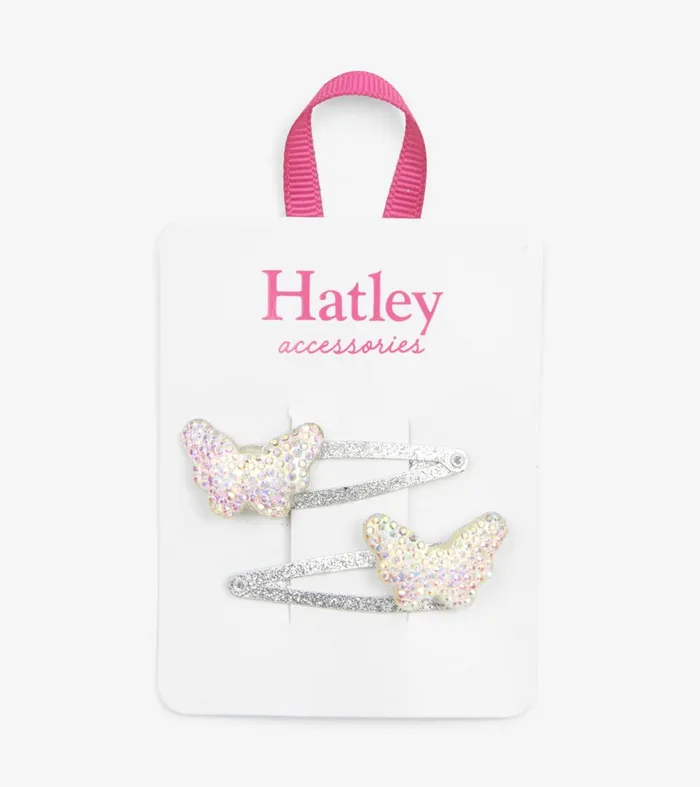 Accessories Girls Hatley Sparkling Butterflies Snap Clips