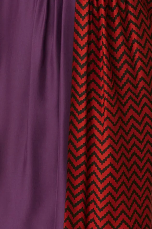 Accessories Shop Natalie Martin SASH BELT Block Zigzag Aubergine