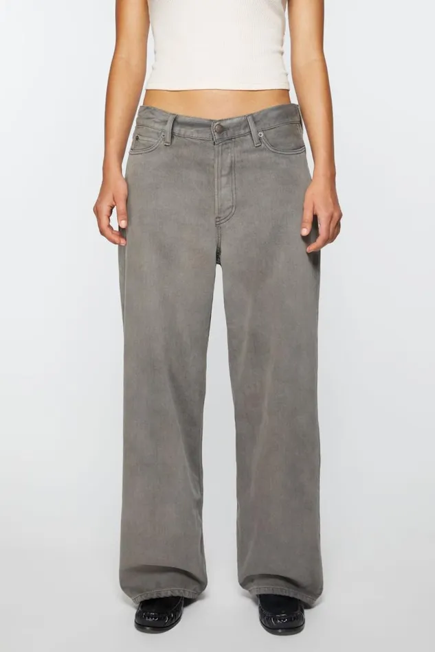 Acne Studios Baggy Fit Jeans 8211 1981F Anthracite Grey Women Jeans
