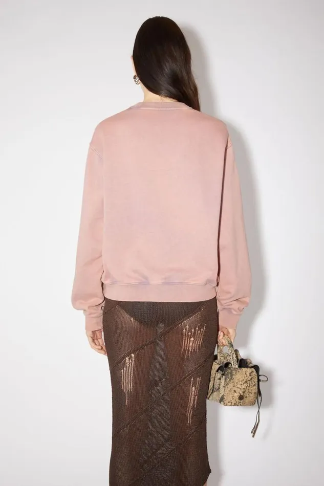 Acne Studios Blurred Logo Sweater Faded Purple Women Sweatshirts Acne Studios Blurred Logo Sweater Faded Purple Women Sweatshirts