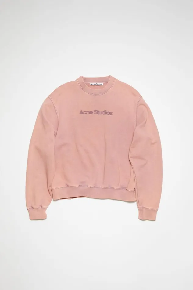Acne Studios Blurred Logo Sweater Faded Purple Women Sweatshirts Acne Studios Blurred Logo Sweater Faded Purple Women Sweatshirts