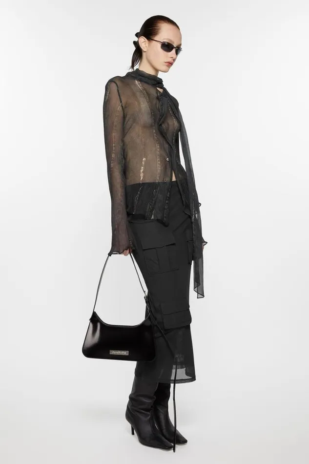 Acne Studios Cargo Mesh Skirt Anthracite Grey Women Skirts Acne Studios Cargo Mesh Skirt Anthracite Grey Women Skirts