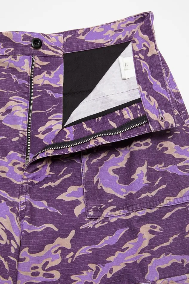 Acne Studios Cargo Print Trousers Purple Multi Men Trousers Acne Studios Cargo Print Trousers Purple Multi Men Trousers