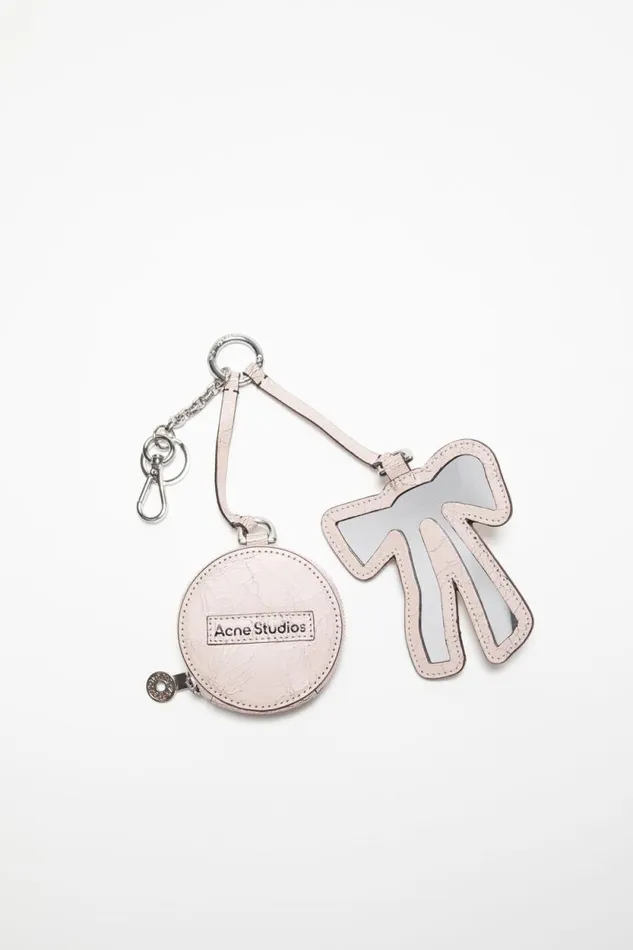 Acne Studios Coin Wallet And Bow Mirror Pastel Pink Women Small Leather Goods