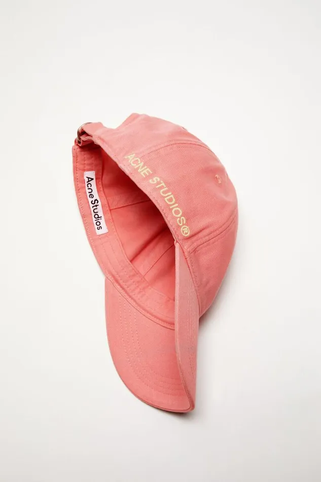 Acne Studios Cotton Twill Cap Pink Women Hats Acne Studios Cotton Twill Cap Pink Women Hats