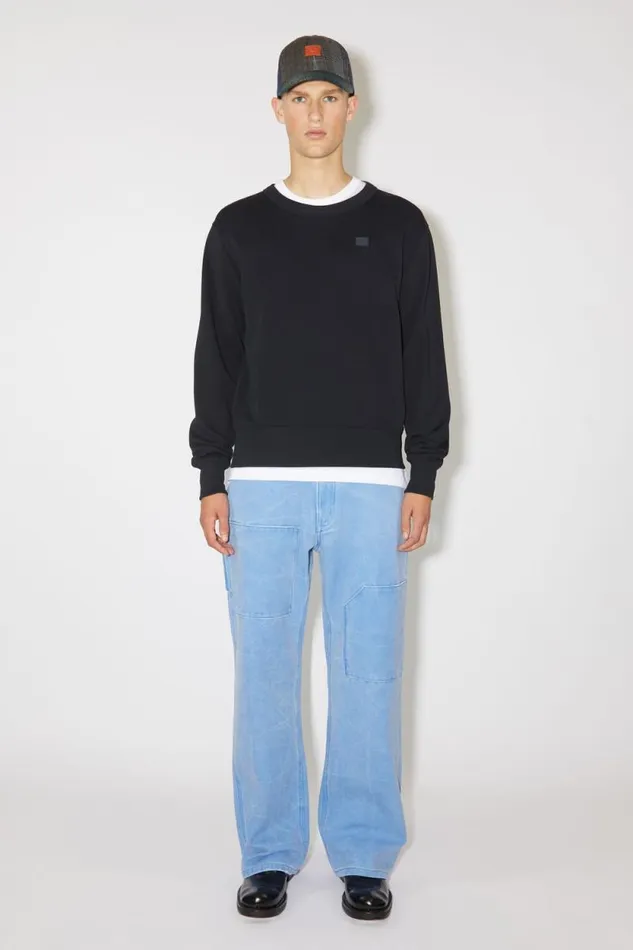 Acne Studios Crew Neck Sweater 8211 Regular Fit Black Men Sweatshirts