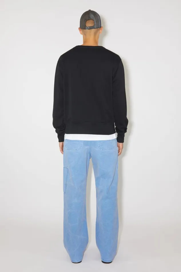 Acne Studios Crew Neck Sweater 8211 Regular Fit Black Men Sweatshirts Acne Studios Crew Neck Sweater 8211 Regular Fit Black Men Sweatshirts