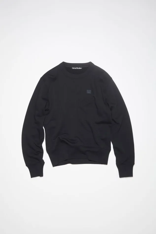 Acne Studios Crew Neck Sweater 8211 Regular Fit Black Men Sweatshirts Acne Studios Crew Neck Sweater 8211 Regular Fit Black Men Sweatshirts