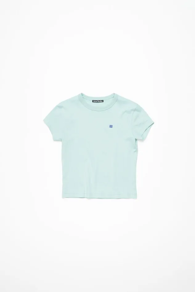 Acne Studios Crew Neck Tshirt 8211 Fitted Fit Dusty Blue Women Tshirts Acne Studios Crew Neck Tshirt 8211 Fitted Fit Dusty Blue Women Tshirts