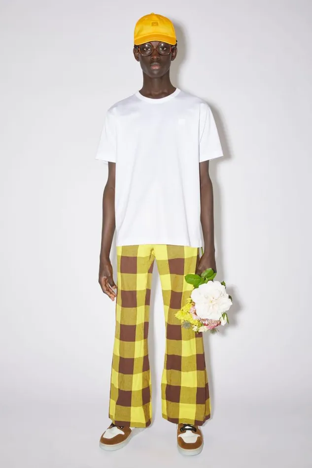 Acne Studios Crew Neck Tshirt 8211 Regular Fit Optic White Women Tshirts