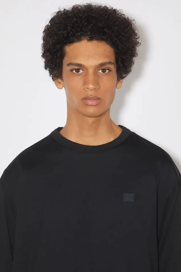 Acne Studios Crew Neck Tshirt Relaxed Fit Black Men Tshirts Acne Studios Crew Neck Tshirt Relaxed Fit Black Men Tshirts