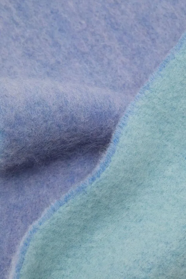 Acne Studios Fringed Scarf Logo Label Bluelight Blue Women Scarves Acne Studios Fringed Scarf Logo Label Bluelight Blue Women Scarves
