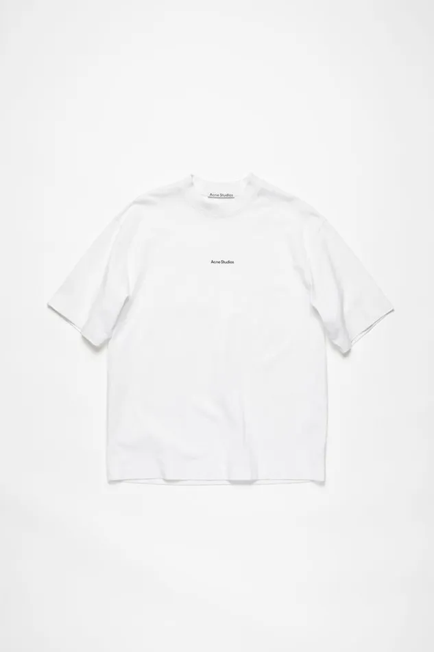 Acne Studios Logo Tshirt Optic White Men Tshirts Acne Studios Logo Tshirt Optic White Men Tshirts