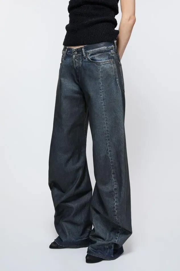 Acne Studios Loose Fit Jeans 8211 2006F Blackmid Blue Women Jeans Acne Studios Loose Fit Jeans 8211 2006F Blackmid Blue Women Jeans