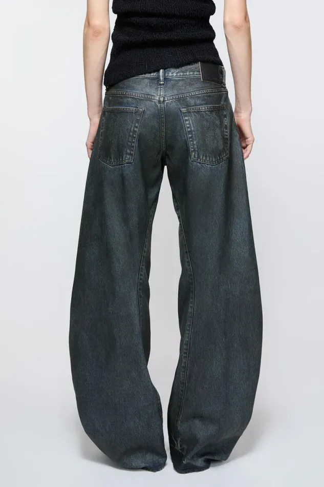 Acne Studios Loose Fit Jeans 8211 2006F Blackmid Blue Women Jeans Acne Studios Loose Fit Jeans 8211 2006F Blackmid Blue Women Jeans