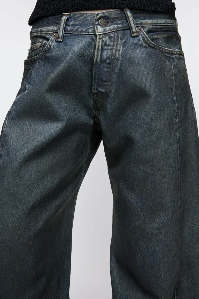 Acne Studios Loose Fit Jeans 8211 2006F Blackmid Blue Women Jeans Acne Studios Loose Fit Jeans 8211 2006F Blackmid Blue Women Jeans