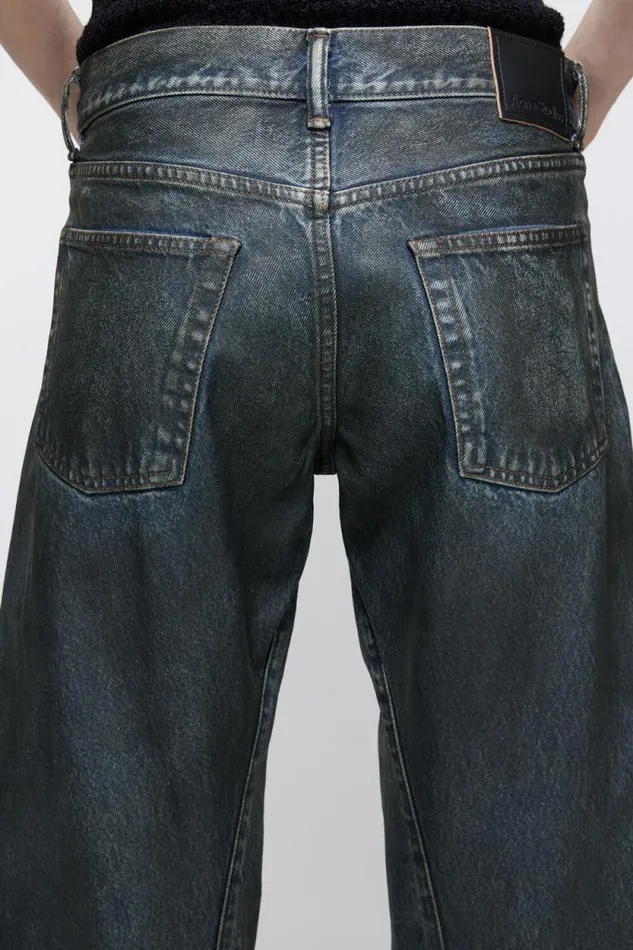 Acne Studios Loose Fit Jeans 8211 2006F Blackmid Blue Women Jeans Acne Studios Loose Fit Jeans 8211 2006F Blackmid Blue Women Jeans