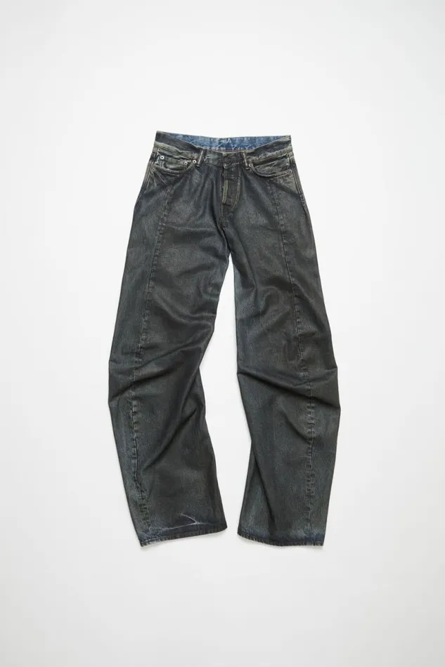 Acne Studios Loose Fit Jeans 8211 2006F Blackmid Blue Women Jeans Acne Studios Loose Fit Jeans 8211 2006F Blackmid Blue Women Jeans