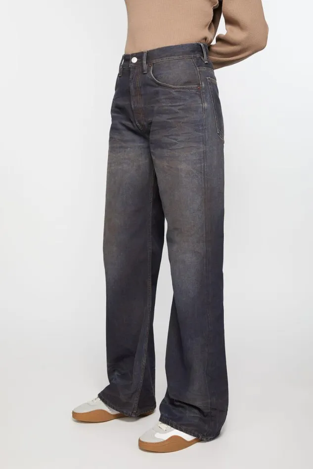 Acne Studios Loose Fit Jeans 8211 2021F Dark Blue Women Jeans Acne Studios Loose Fit Jeans 8211 2021F Dark Blue Women Jeans