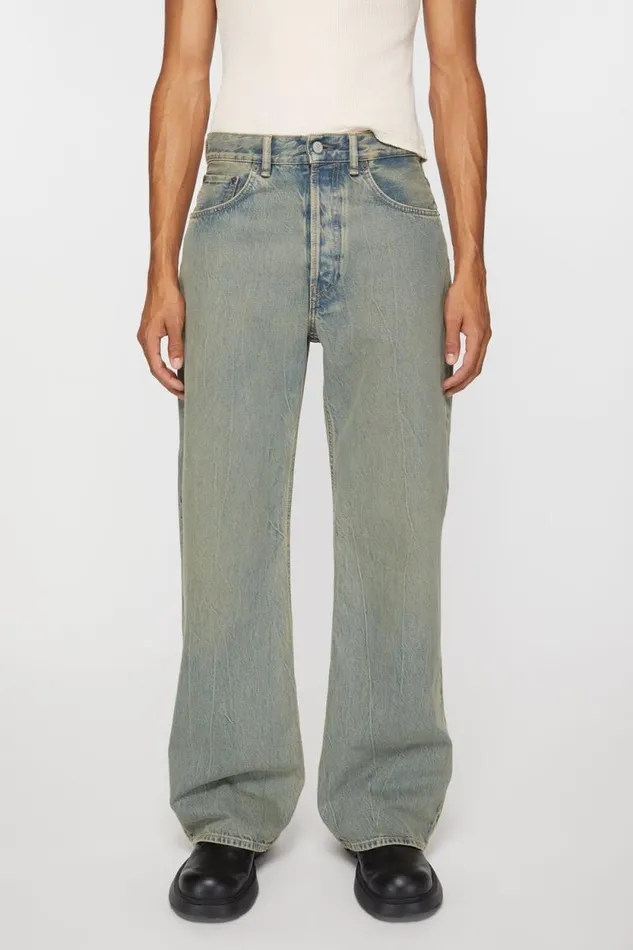 Acne Studios Loose Fit Jeans 8211 2021M Bluebeige Men Jeans