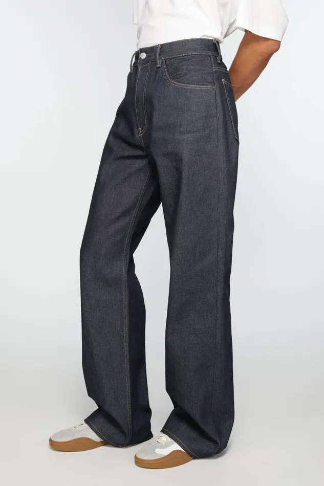 Acne Studios Loose Fit Jeans 8211 2021M Indigo Blue Men Jeans Acne Studios Loose Fit Jeans 8211 2021M Indigo Blue Men Jeans