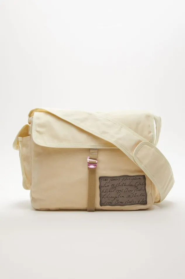 Acne Studios Messenger Bag Cream Beigebeige Men Bags