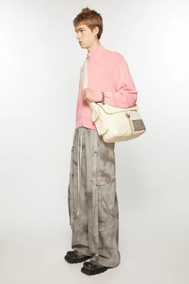 Acne Studios Messenger Bag Cream Beigebeige Men Bags Acne Studios Messenger Bag Cream Beigebeige Men Bags
