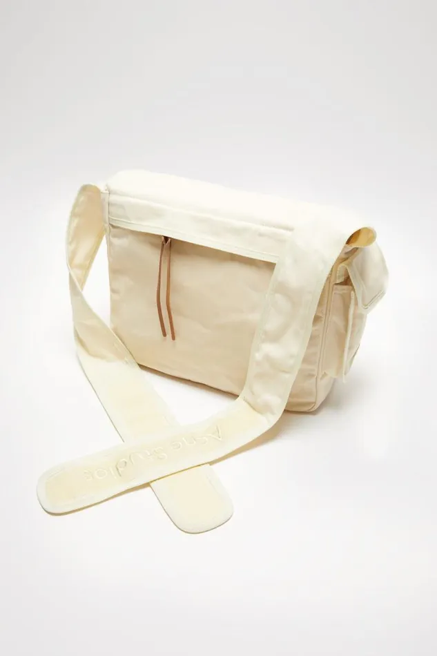 Acne Studios Messenger Bag Cream Beigebeige Men Bags Acne Studios Messenger Bag Cream Beigebeige Men Bags