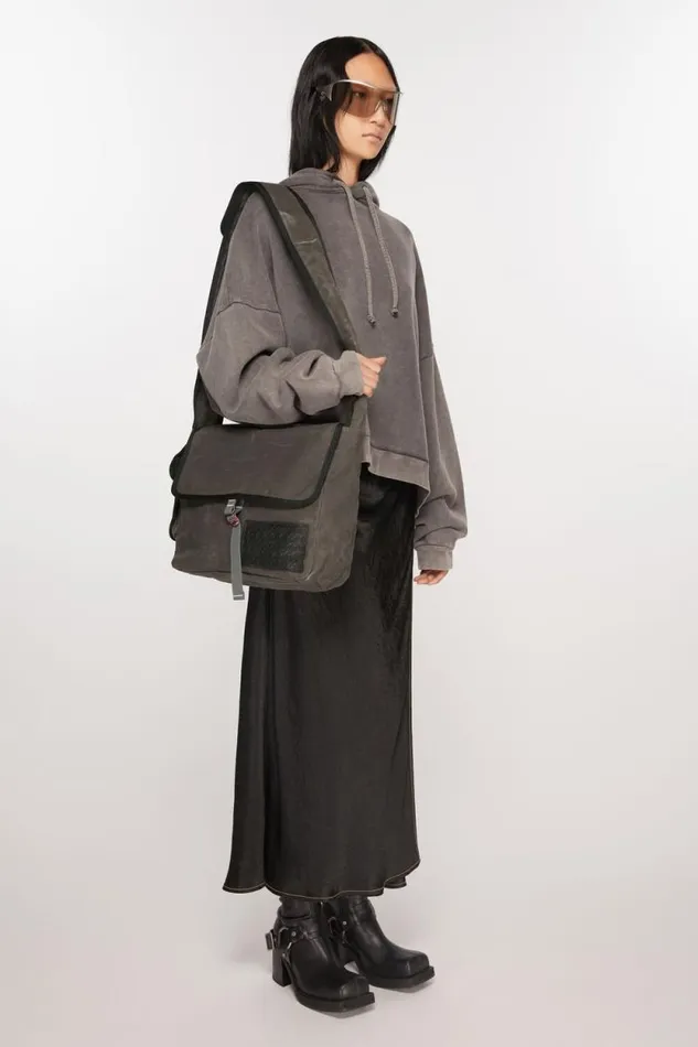 Acne Studios Messenger Bag Greyblack Men Bags Acne Studios Messenger Bag Greyblack Men Bags