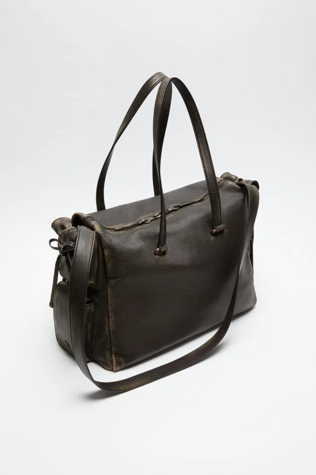 Acne Studios Multipocket Tote Bag Dark Brownbeige Women Bags Acne Studios Multipocket Tote Bag Dark Brownbeige Women Bags