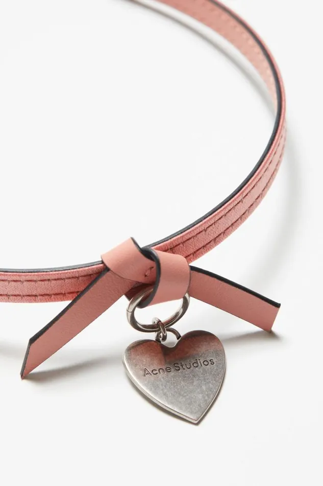 Acne Studios Musubi Charm Necklace Salmon Pink Men Jewellery Acne Studios Musubi Charm Necklace Salmon Pink Men Jewellery