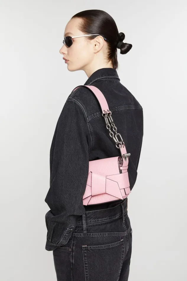 Acne Studios Musubi Shoulder Bag Rose Pink Men Bags Acne Studios Musubi Shoulder Bag Rose Pink Men Bags