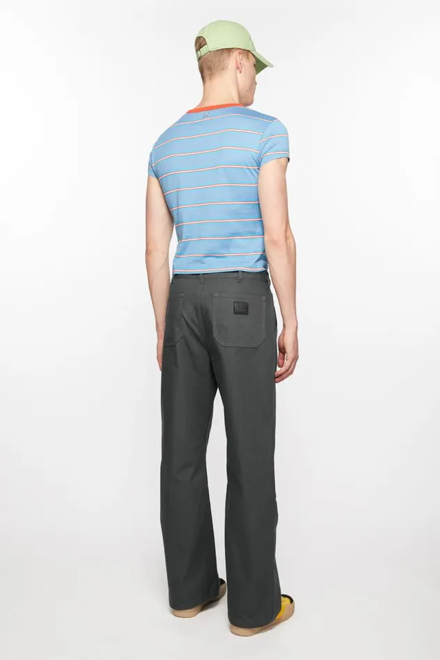 Acne Studios Patch Canvas Trousers Dark Grey Men Trousers Acne Studios Patch Canvas Trousers Dark Grey Men Trousers