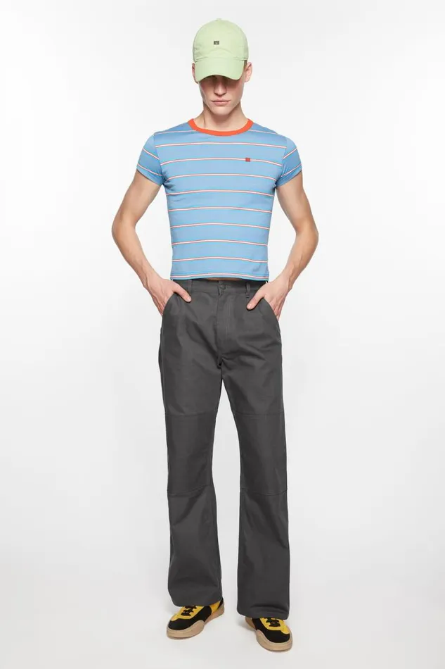 Acne Studios Patch Canvas Trousers Dark Grey Men Trousers Acne Studios Patch Canvas Trousers Dark Grey Men Trousers