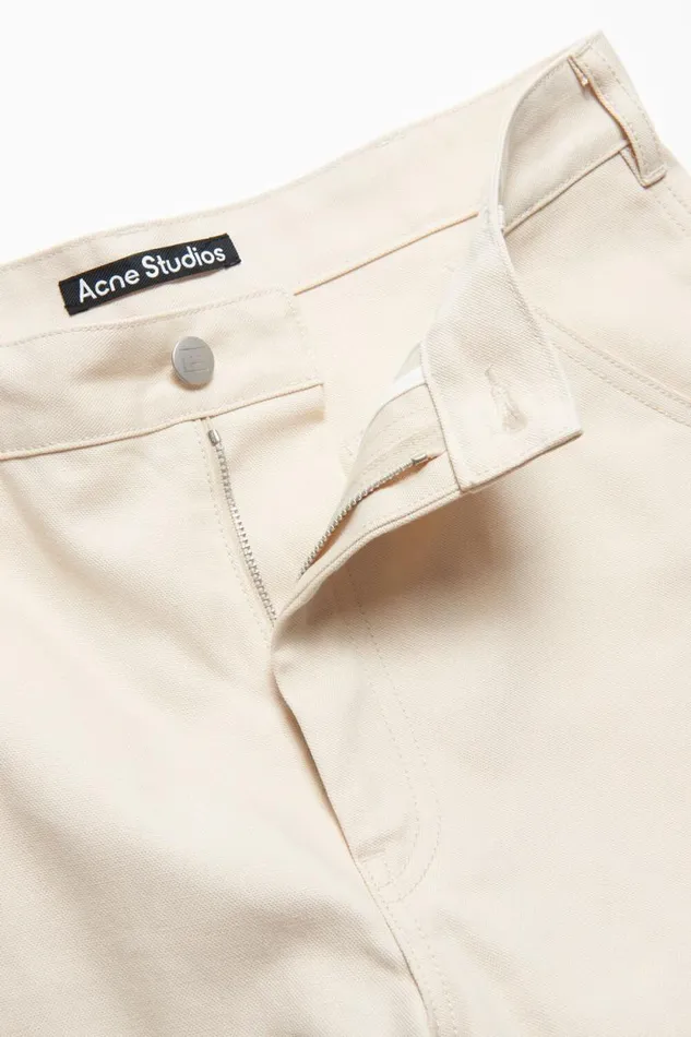 Acne Studios Patch Canvas Trousers Oatmeal Melange Women Trousers Acne Studios Patch Canvas Trousers Oatmeal Melange Women Trousers
