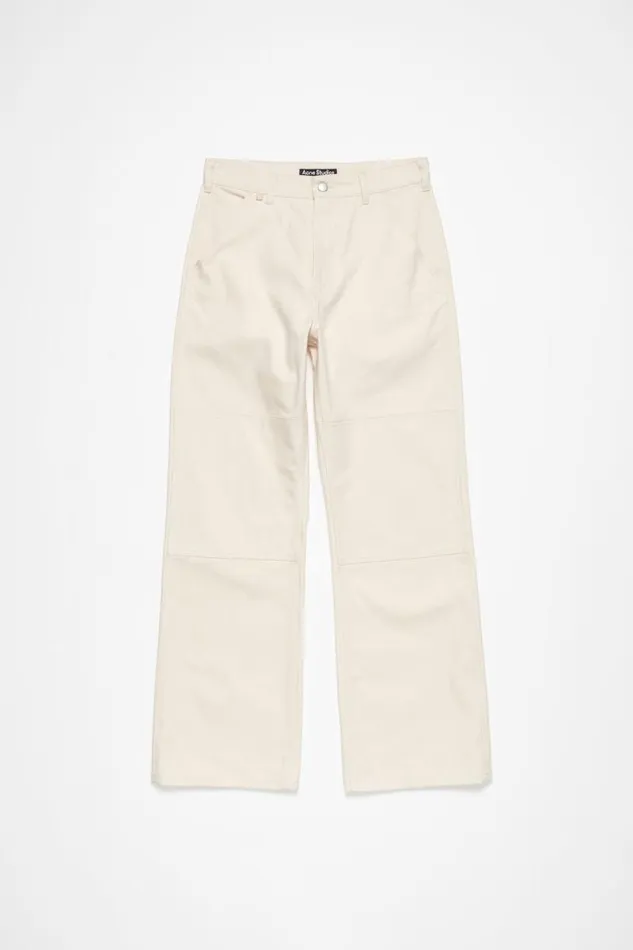 Acne Studios Patch Canvas Trousers Oatmeal Melange Women Trousers Acne Studios Patch Canvas Trousers Oatmeal Melange Women Trousers