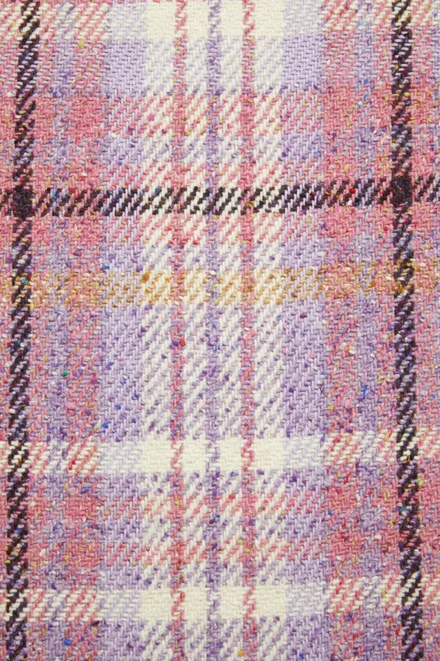 Acne Studios Plaid Fringe Scarf Violet Purple Women Scarves Acne Studios Plaid Fringe Scarf Violet Purple Women Scarves