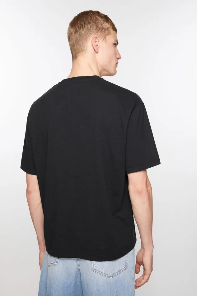 Acne Studios Printed Tshirt 8211 Relaxed Fit Black Women Tshirts Acne Studios Printed Tshirt 8211 Relaxed Fit Black Women Tshirts