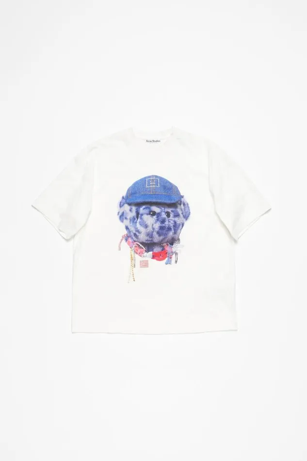 Acne Studios Printed Tshirt 8211 Relaxed Fit Optic White Men Tshirts Acne Studios Printed Tshirt 8211 Relaxed Fit Optic White Men Tshirts