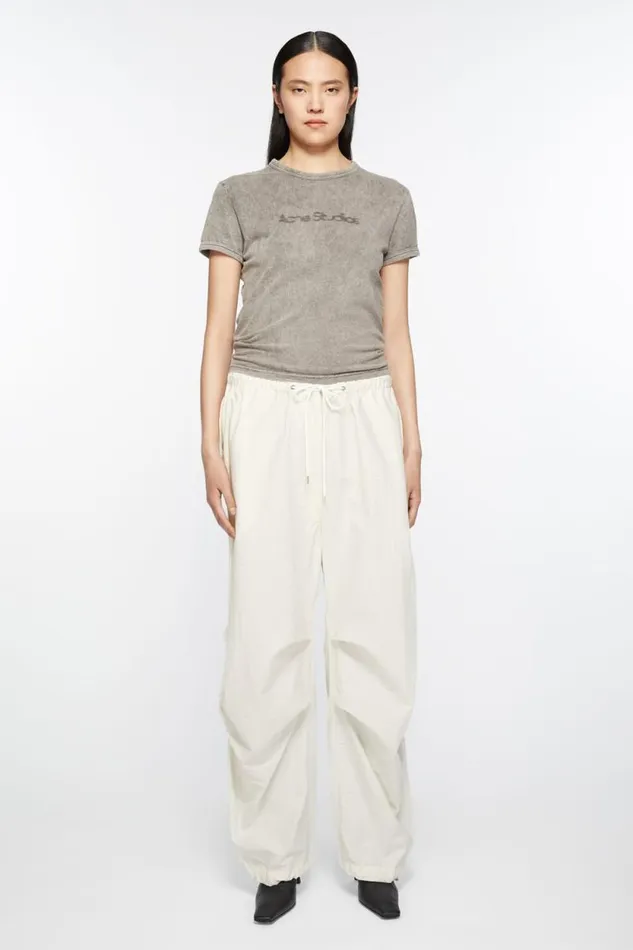 Acne Studios Relaxed Fit Trousers White Women Trousers