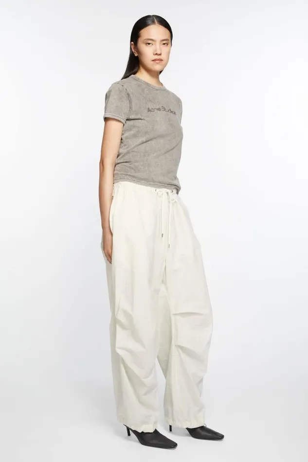 Acne Studios Relaxed Fit Trousers White Women Trousers Acne Studios Relaxed Fit Trousers White Women Trousers
