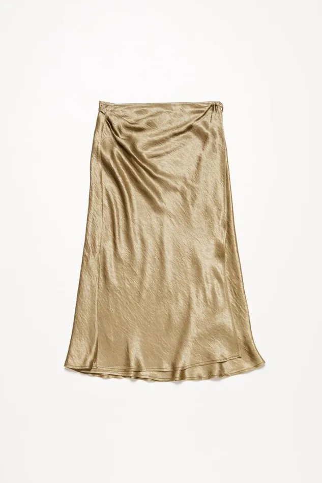 Acne Studios Satin Wrap Skirt Old Green Women Skirts Acne Studios Satin Wrap Skirt Old Green Women Skirts