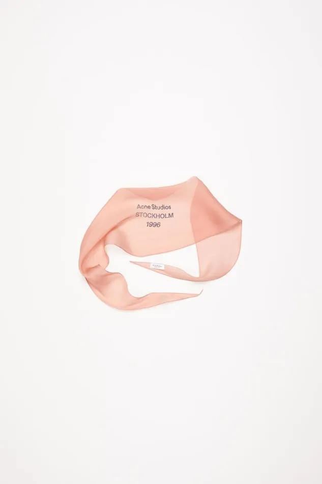 Acne Studios Silk Scarf Rose Pink Men Scarves