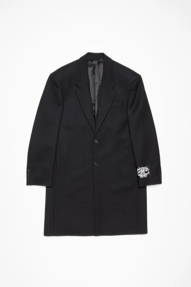 Acne Studios Singlebreasted Wool Coat Black Men Outerwear Acne Studios Singlebreasted Wool Coat Black Men Outerwear