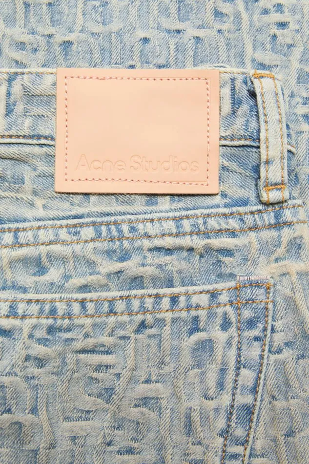 Acne Studios Slim Fit Jeans 8211 2005 Monogram Bluebeige Women Jeans Acne Studios Slim Fit Jeans 8211 2005 Monogram Bluebeige Women Jeans