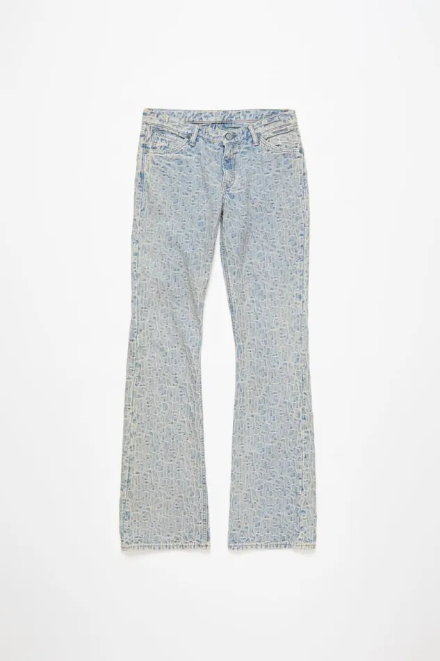 Acne Studios Slim Fit Jeans 8211 2005 Monogram Bluebeige Women Jeans Acne Studios Slim Fit Jeans 8211 2005 Monogram Bluebeige Women Jeans