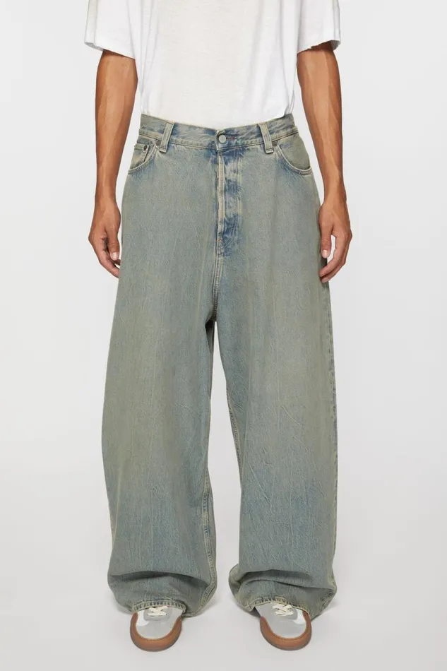 Acne Studios Super Baggy Fit Jeans 8211 2023M Bluebeige Men Jeans