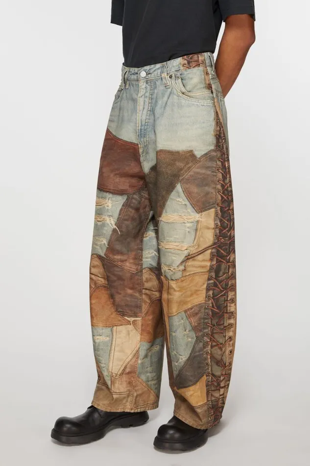Acne Studios Super Baggy Fit Trousers 2023M Bluebrown Men Jeans Acne Studios Super Baggy Fit Trousers 2023M Bluebrown Men Jeans