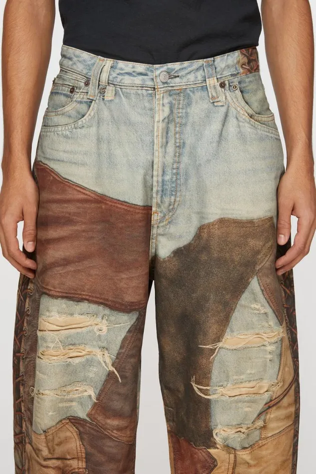 Acne Studios Super Baggy Fit Trousers 2023M Bluebrown Men Jeans Acne Studios Super Baggy Fit Trousers 2023M Bluebrown Men Jeans